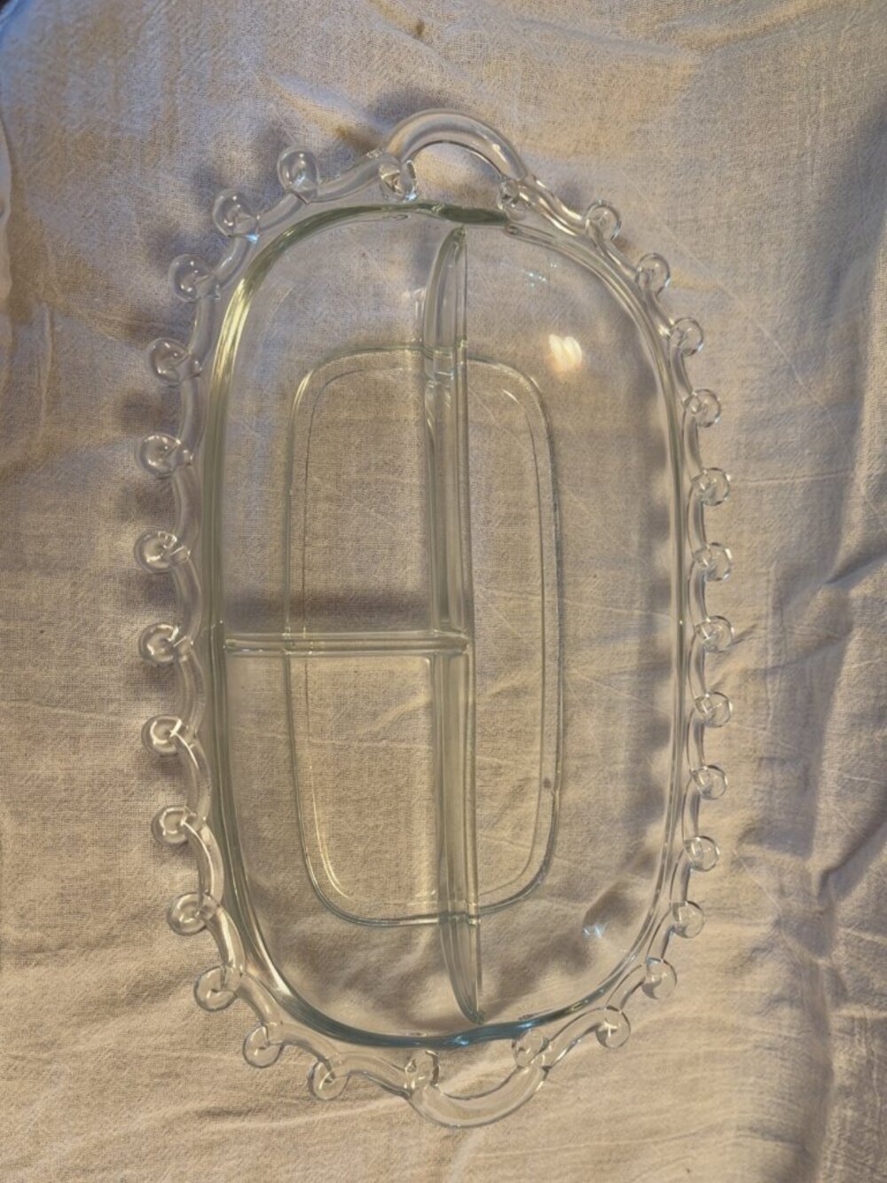 3 Vintage glass trays